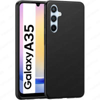 Funda + Protector Cristal Templado Opcional Para SAMSUNG GALAXY A35 5G Carcasa Forro Protector, Gel TPU Silicona Suave Flexible Mate, Color Negro, Ajuste Perfecto, Acceso Conectores Carga Auriculares, Meloenvias mle18 - details 1