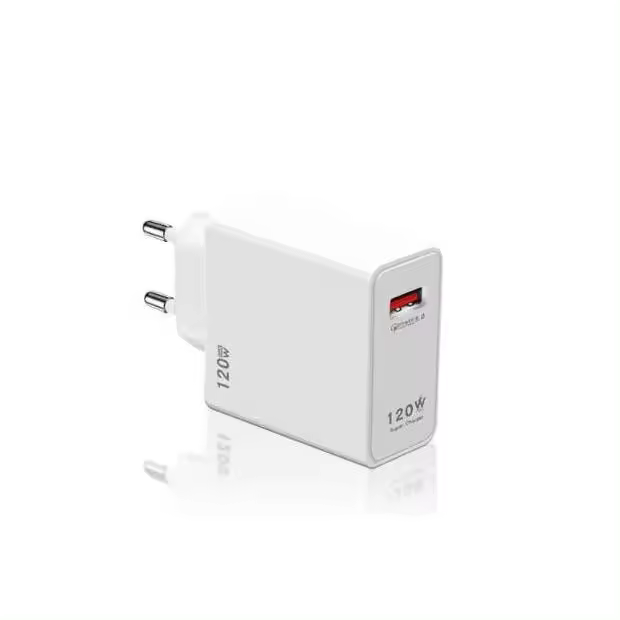 Cargador USB de carga rápida de 120 W, potencia blanca UE - 1