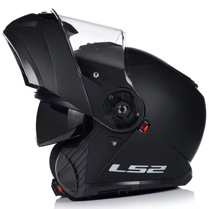 Casco de Moto Modular LS2 Strobe II Solid Negro Mate - 1