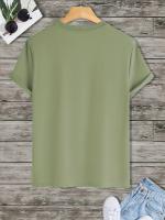 Camiseta De Verano Para Hombre 100% Algodón Cómodo Y Suelto Con Impresión De Sistemas Solares Y Planetas Cuello Redondo Manga Corta Top Transpirable - details 12