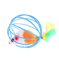 Juguete Para Gatos Con Cola De Pluma Y Rata Pintada De 6cm Juguete De Caja Para Gatos Colorido Y Hecho De Alambre Y Pluma Suministros Para Mascotas - details 8