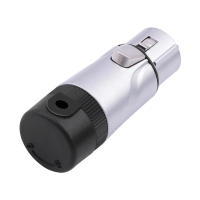 Adaptador De Soldadura De Micrófono XLR Compacto Para Hombre/Mujer 90° Derecha 3Pin Jack Socket De Audio DMX Plug Hybrido - details 11