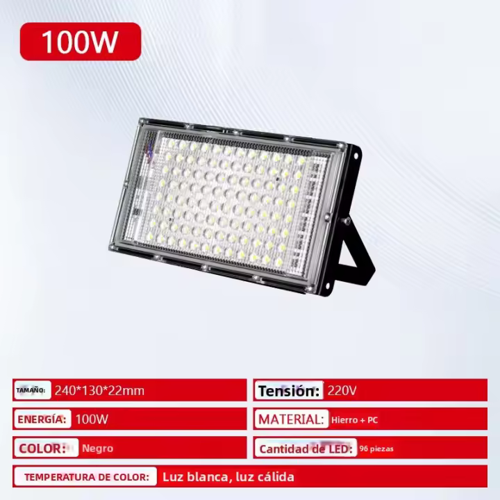 Lámpara De Pared Exterior LED IP65 Impermeable 50W 100W 200W 220V Luz De Inundación Reflector De Calle Iluminación Exterior Moderna - 1
