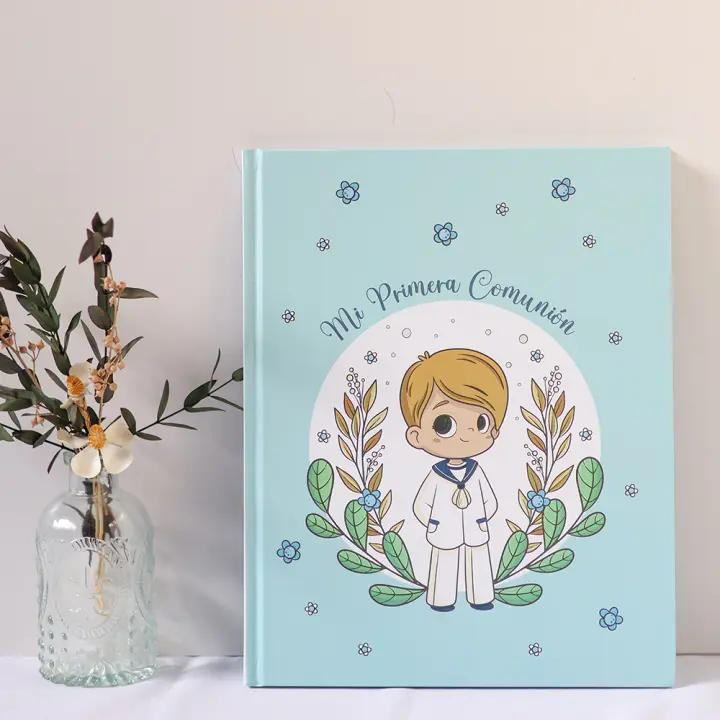 1 unidad de libro de comunión niño niña, 2 modelos, Maletín y Libro de firmas de Mi Primera Comunión, Set de maletín y libro, Detalles para invitados de comunión, Regalos originales para niños, Libros de firmas niño y niña,  Regalantes.com - 1