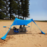 Carpa De Playa Al Aire Libre Refugio Del Sol Para Camping Sombrilla Unipersonal Impermeable Y Antiviento UPF50+ Portátil Para Familia - details 0
