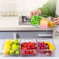 Organizador De Cajones Transparente Almacenamiento Para Frutas Alimentos Cosméticos Joyas Jars Piled up En El Frigorífico - details 9