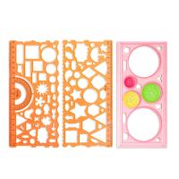 Juego deStencil De Dibujo Geométrico Para Niños Herramienta Creativa De Arte Y Manualidades Con Plantillas De Flores Variadas - details 2