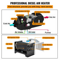 5kW Calentador de Aire Diésel Calentador de Coche Todo en Uno con Interruptor LCD Control Remoto Calentador de Estacionamiento de 12V para Camiones Autocaravanas Barcos - details 9