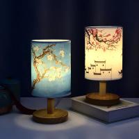 Lámpara De Mesa LED Cuadrada Decorativa De Flor De Cerezo Luz Nocturna Dimmerable Estilo Chino Sencilla Para Dormitorio Lámpara De Borde - details 11