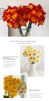Arreglo De Flores Artificiales De Amarilis 6 Piezas Para Bodas Fotografía Decoración Del Hogar Ornamentos De Flores Silken - details 5