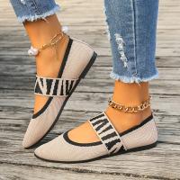 Zapatos De Mujer Veraniegos 2024 Slip-On Color Sólido Moda Confortable Planos Puntera Punzada Tejidos De Mueller Zapatos De Casual - details 12