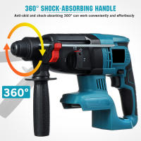 Drillpro-taladro rotativo eléctrico inalámbrico, martillo de impacto recargable de 27mm, 18V, 4 Funciones, para batería Makita de 18V - details 11