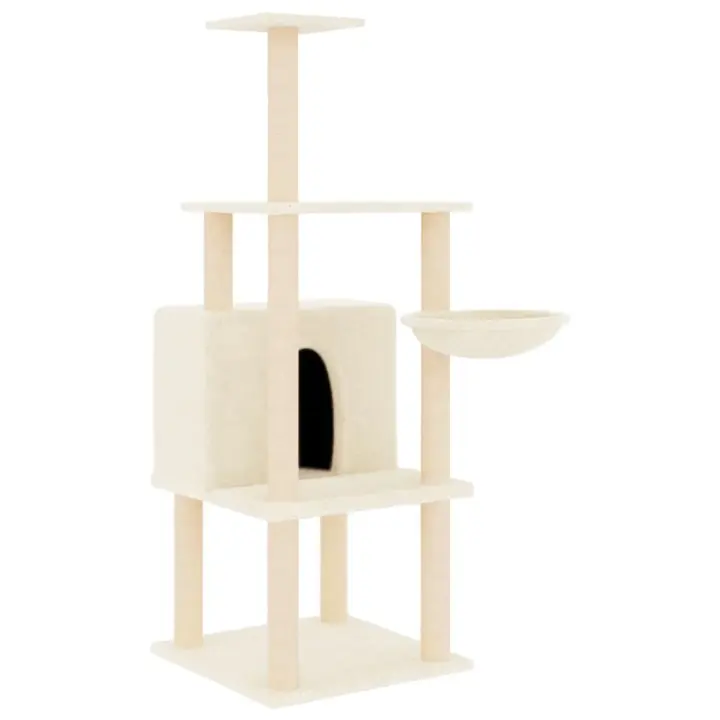 Rascador para Gatos con postes de ISAL crema 132 cm - 1
