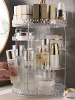 Caja De Almacenamiento Para Cosméticos Giratoria De 360 Grados Transparente Mesa De Maquillaje Organizador De Productos De Cuidado Personal Soporte Para Labiales Y Brochas - details 4