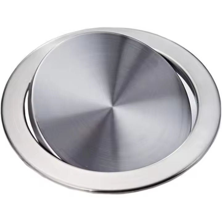 Bote de basura plegable de acero inoxidable, tipo incorporado, con equilibrio oscilante, para uso en cocina y hogar - 1
