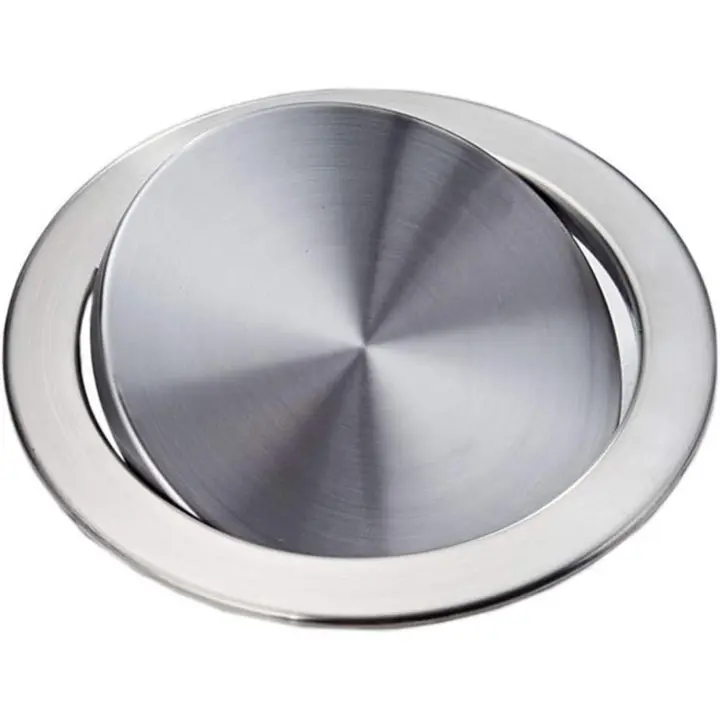 Bote de basura plegable de acero inoxidable, tipo incorporado, con equilibrio oscilante, para uso en cocina y hogar - 1