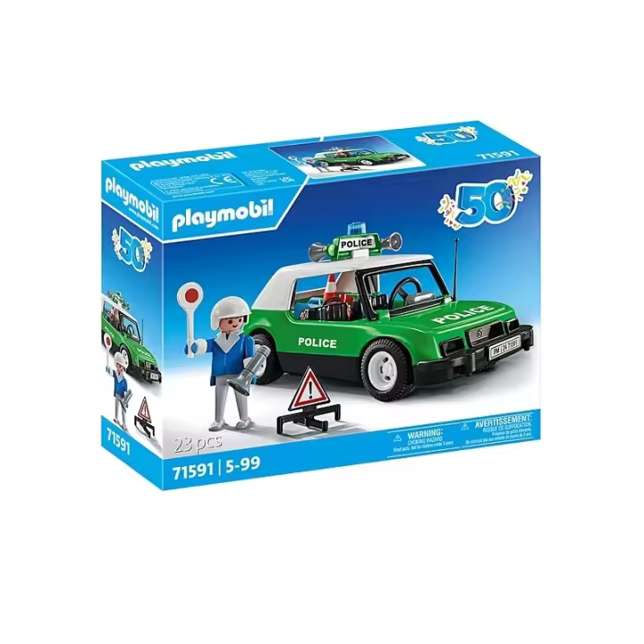 PLAYMOBIL - COCHE POLICÍA CLÁSICO, 71591, TIENDA CON LICENCIA OFICIAL - 1