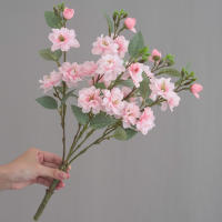 1 Rama De Flores Artificiales De Rosas Silken Para Centros De Mesa Fiesta Boda Oficina Interior Exterior Decoración Hogar - details 4
