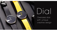Reloj De Pulsera Creativo Para Mujeres Shengke Con Correa De Cuero Amarillo Resistente Al Agua Y Shock Resistente Estilo Casual - details 8