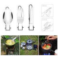 Set De Utensilios De Camping Plegables De 3 Piezas En Acero Inoxidable Con Bolsa De Transporte Ideal Para Picnics Senderismo Y Camping - details 4