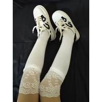 Calcetines Largos De Encaje Para Mujer Calcetines Over-the-Knee Calientes En Blanco Y Negro Calcetines De Pierna Larga Lolita - details 6