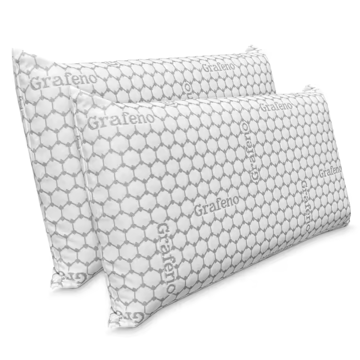 Pack 2 Almohadas Visco Carbono - Viscoelástica - Antiestrés - Alta calidad - 1