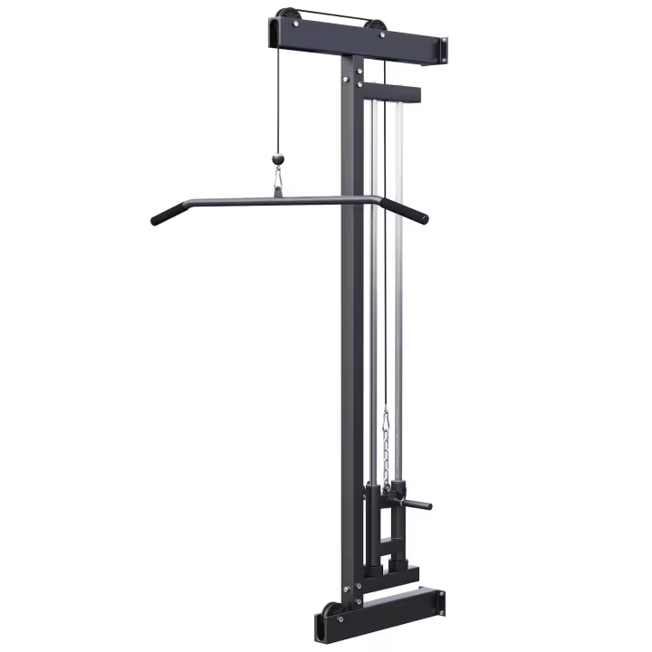 Gorilla Sports Torre de tiro para pared lat pulldown en negro - 1