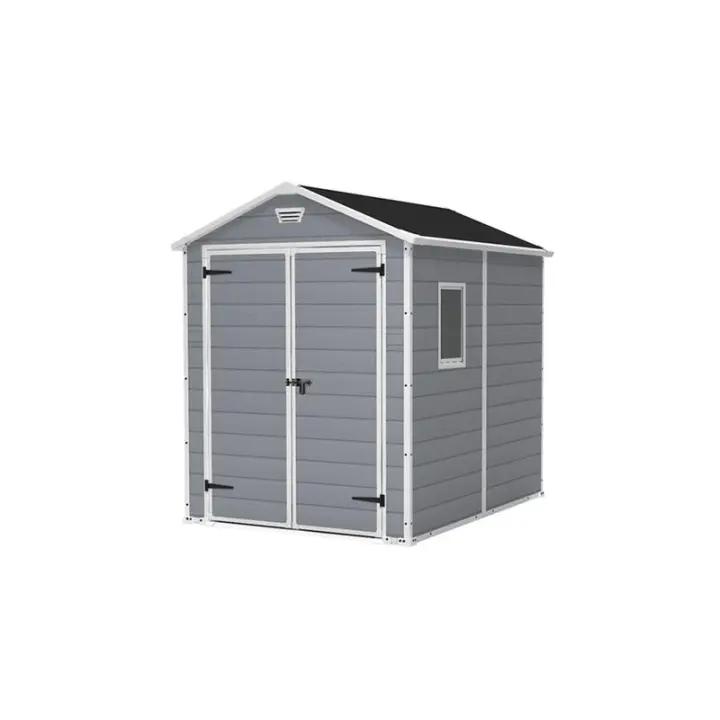KETER 203522 Caseta de exterior Manor 6x8 - 185,8x236,8x227 cm y 3,9m2 - Gris - 1