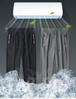 Pantalones De Verano Para Hombre En Seda Helada Delgados Estilo Suelto Ropa De Trabajo Casual Secado Rápido Deporte Pantalones Largos Transpirables Alta Elasticidad - details 0