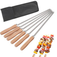 6Pcs Chinchetas Profesionales Para Parrilla BBQ Longos De Acero Inoxidable 340 Herramientas Para Alimentos Al Aire Libre Fácil De Limpia - details 3