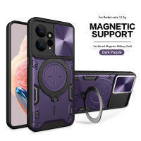 Funda Protectora Magnética Magsafe Para Redmi Note 12 4G 12s Con Anillo Metálico Y Protección De Cámara Cubierta Hybrída Compatible Con Redmi Note12 pro plus - details 15