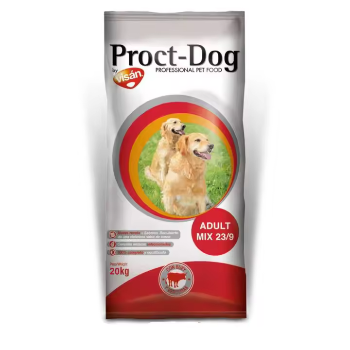 Proct Dog Mix para Perros Adultos de Todas las Razas con Buey y Verduras 20Kg - 1