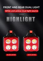 Luz Portátil Multifuncional Solar Recargable LED USB Fuente De Luz Doble Para Camping Y Exteriores Fuente De Luz De Búsqueda Fuerte - details 1