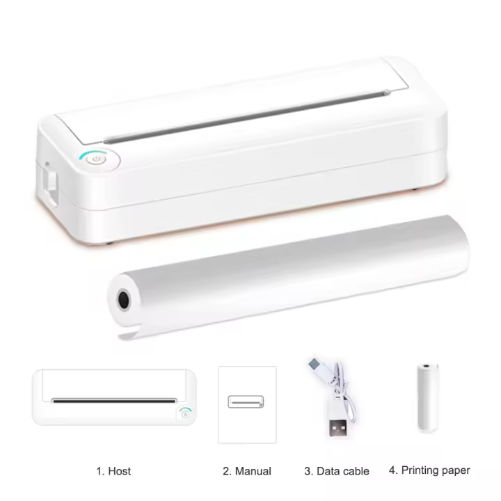 Impresora térmica Bluetooth A4, impresora fotográfica Prince Thermal BT Pridite de 210 mm de ancho para oficina en casa al aire libre - 1
