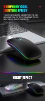 Ratón inalámbrico Recargable con Bluetooth, dispositivo de 2,4 GHz, USB, RGB, 1600DPI, para ordenador, portátil, tableta, PC, MacBook, Gaming retro iluminado - details 2