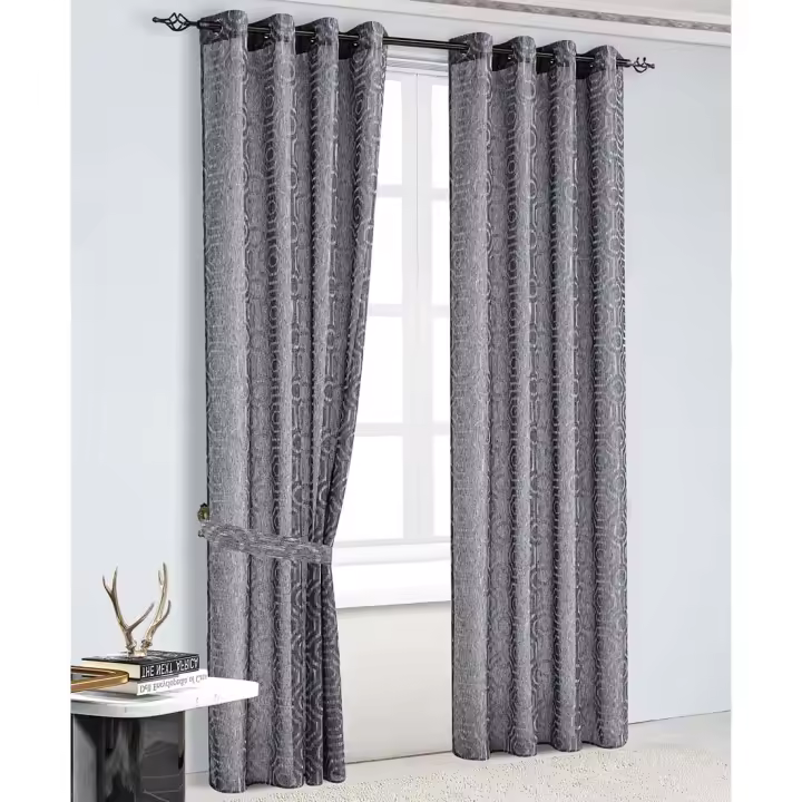 FARFALLAROSSA® | Cortinas Dormitorio 1 Piezas 140x260 CM Blackout Curtains con Ojales Cortinas Grises Opacas Cortinas para Habitacion Salon/Comedor - 1