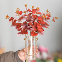 5pcs Plantas Artificiales De Eucalipto Para Otoño Decoración De Fiesta De Navidad Bouquet De Flores Falsas Para Bodas Y Casamientos Decoración De Jardín Y Hogar - details 5