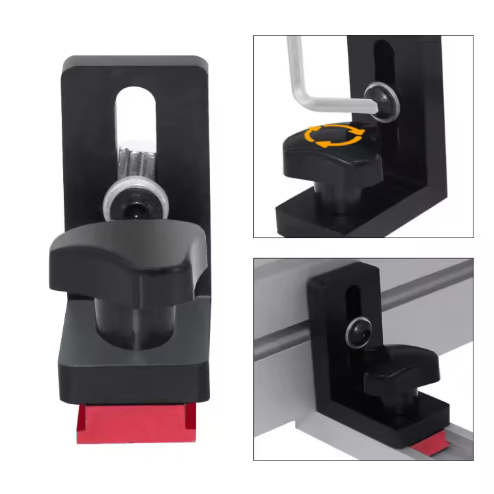 Aluminio Stop De Rieble Para Trabajo Con Madera Limitador De Camino T-Slot Workbench Conector Deslizante Y Stopper De Fosa - 1