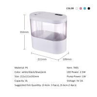 Acuario De Escritorio Mini Con Bomba De Agua LED Y Filtro Integrado Pequeño Tanque De Goldfish Auto-circulación - details 9
