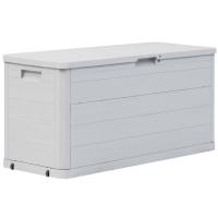vidaXL Caja de almacenamiento de jardín 280 L en color Marrón/Gris claro - details 1