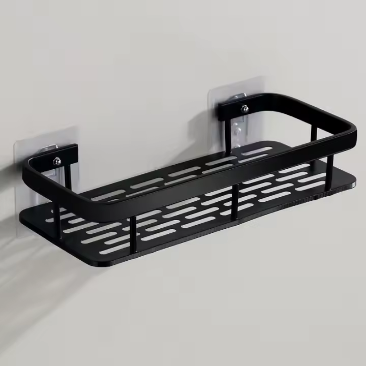 Nueva Estructura De Almacenamiento Multifuncional Rectangular De Aleación De Hierro Para Cocina Y Baño Soporte De Pared Montado Moderno Y Sencillo - 1