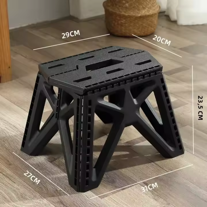 Pequeño Taburete Portátil Plegable Duradero Para Exterior Caza Pesca Playa Camping Soporte De Carga Alto Material De Plástico - 1