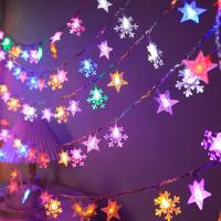 Guirnalda De LED Para Navidad 1M-30M Estrellas Y Copos De Nieve Luces De Hadas Adornos Para Decoración De Árbol De Navidad Y Fiestas En Casa - details 3