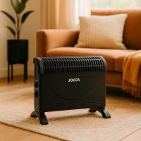 Calefactor convector eléctrico Jocca 2000W con termostato regulable, 3 niveles de calor, función turbo, protección contra sobrecalentamiento, diseño compacto y silencioso. Ideal si buscas consumir menos energía al calentar tu hogar. - details 0