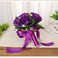 Bouquet De Novia Artificial De Rosa Peonia Y Orchidáceas En Seda De Alta Calidad Suministro De Boda Flores Artificiales - details 15