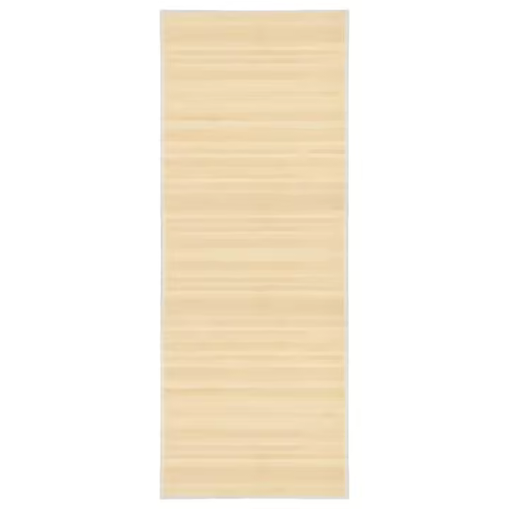 vidaXL Alfombra de bambú color natural 80x200 cm Alfombras de área  Alfombra de Piso para Sala de Estar Dormitorio Habitación Salón - 1