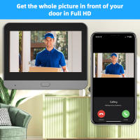 Camara De Puerta Inteligente 2-Way Talk WiFi Con Batería Peephole 3MP Monitor Digital 4.3 Pulgadas Vídeo Nocturno Infrarrojo - details 15