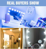 Espejo De Vestir LED Con Luz USB Para Mesa De Maquillaje Iluminación Sin Escala Para Habitaciones Baños Armarios Decoración De Paredes - details 13