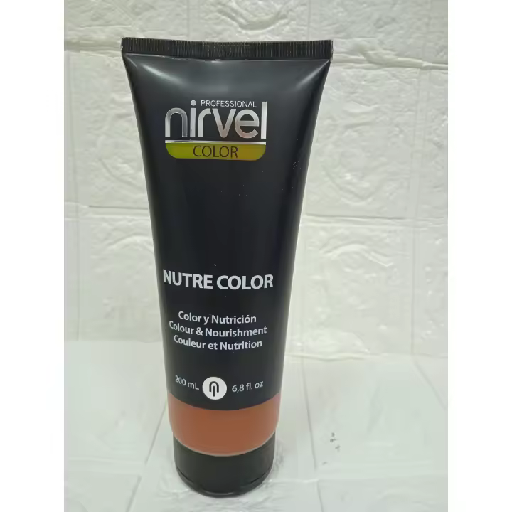 NIRVEL Cosmetics mascarilla color dorado 200ml, aporta nutrición y brillo. - 1
