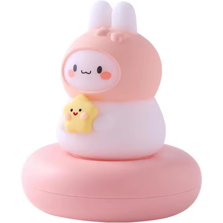 Luz de noche para niños - Luz de noche de conejo - Luz de noche - Luz de noche para bebés - Adultos - Regulable - Control táctil - Luz cálida - 1